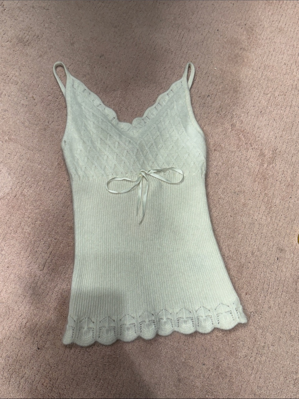 Fiorucci white angora tank - size medium